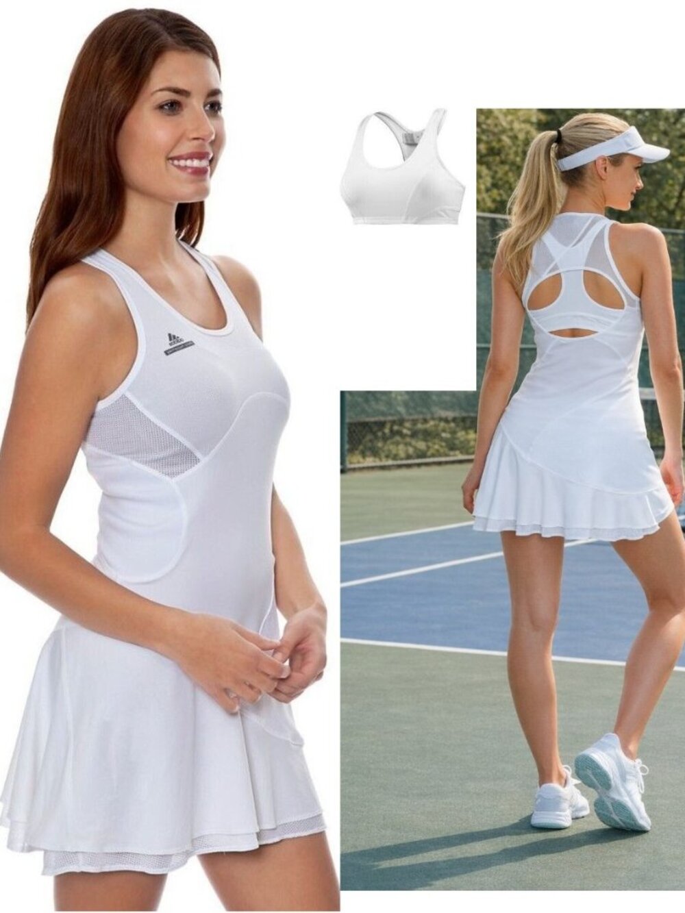 Nwt Adidas Stella McCartney White Tennis Dress + BRA = 2 in 1 M Medium